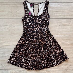bebe Brown Leopard Print Dress